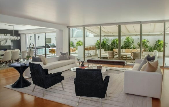 retractable awning seen from inside a house