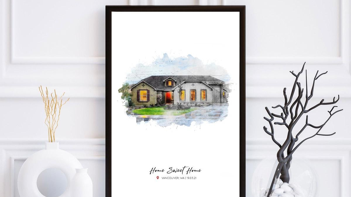 How to Decorate Your Home with Watercolor House Paintings