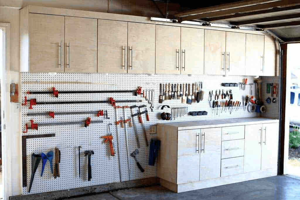 Wall-Mounted Cabinets and Pegboards