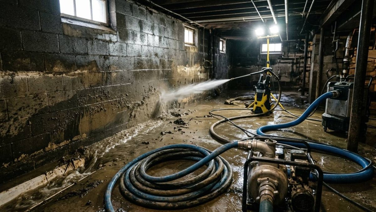 Cleaning Flooded Basements Faster With Professional Water Jetting Equipment